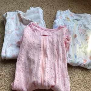 3 Footie Pajamas 6M